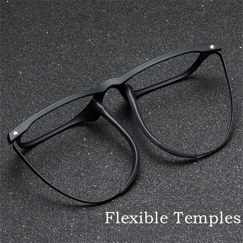 Yimaruili Unisex Full Rim Small Square Tr 90 Rubber Titanium Eyeglasses 9839XP Full Rim Yimaruili Eyeglasses   