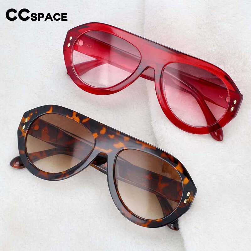 CCspace Women's Full Rim Oversized Square Oval Resin Frame Sunglasses 54235 Sunglasses CCspace Sunglasses   