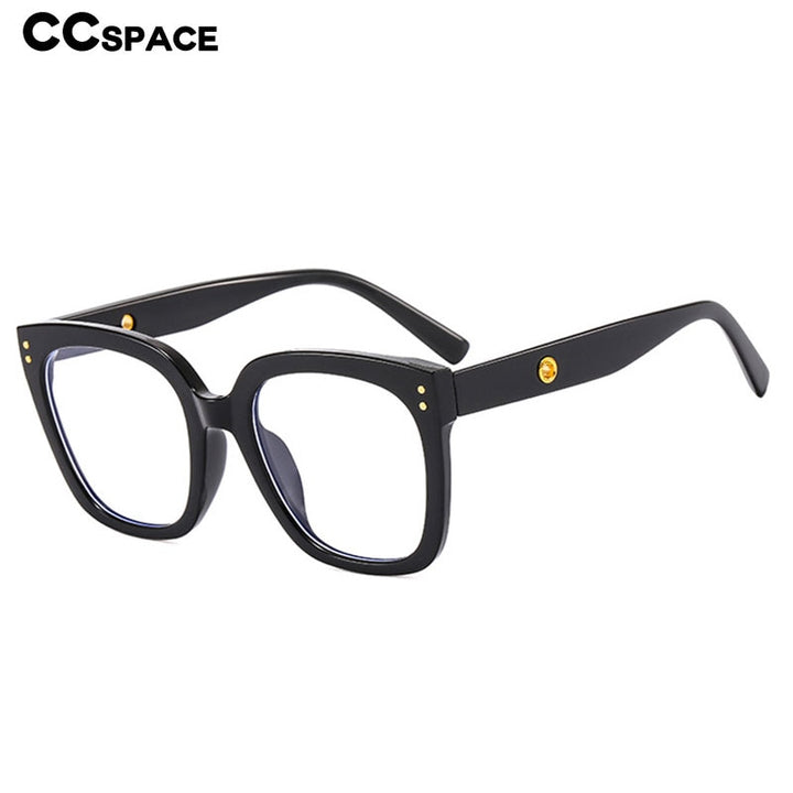 CCspace Unisex Full Rim Square Cat Eye Acetate Eyeglasses 55503 Full Rim CCspace   