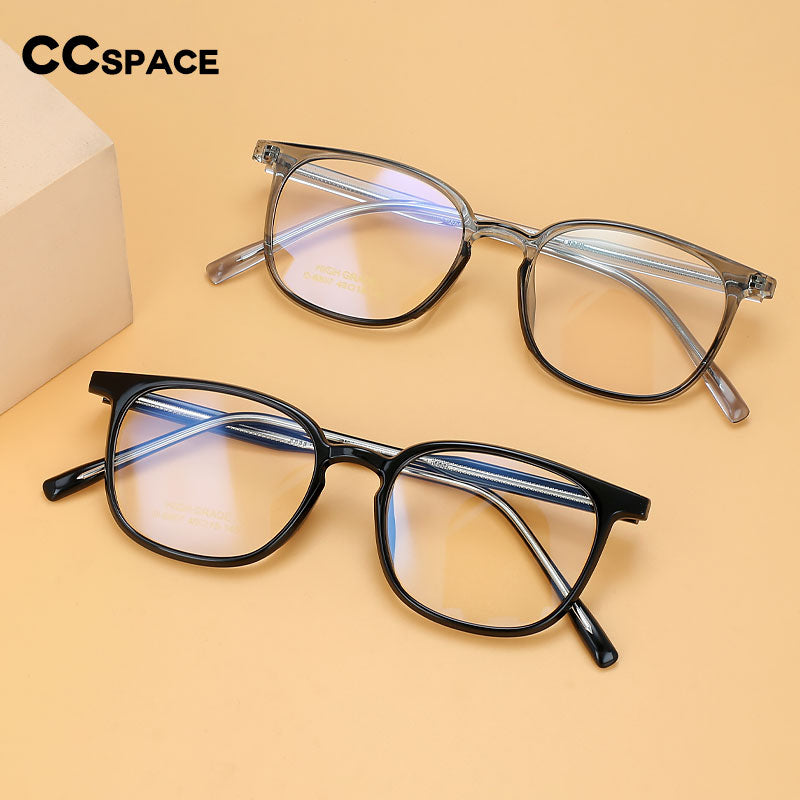 CCspace Unisex Full Rim Square Tr 90 Acetate Eyeglasses 55518 Full Rim CCspace   