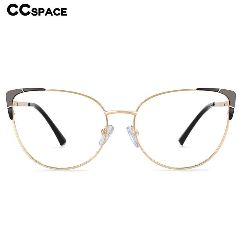 CCSpace Women's Full Rim Cat Eye Alloy Frame Eyeglasses 54428 Full Rim CCspace   