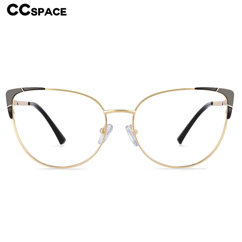 CCspace Women's Full Rim Cat Eye Alloy Frame Eyeglasses 54428 Full Rim CCspace   