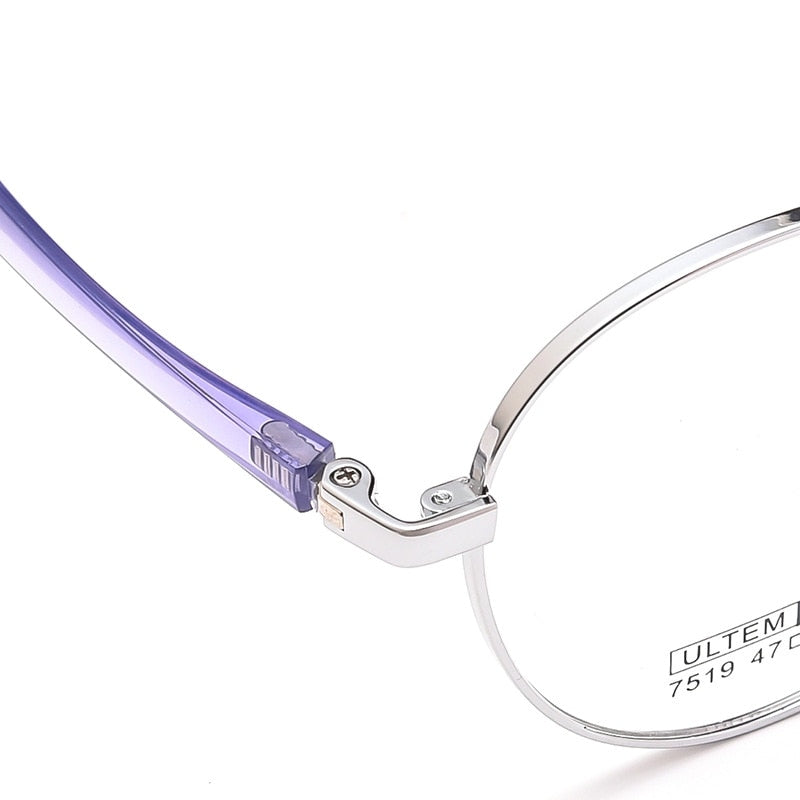 Yimaruili Unisex Children's Full Rim Round Ultem Titanium Alloy Eyeglasses 7519s Full Rim Yimaruili Eyeglasses   
