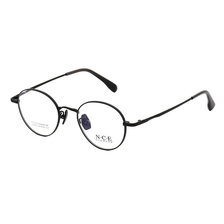 Zirosat Women's Full Rim Round Titanium Acetate Frame Eyeglasses 88305 Full Rim Zirosat black  