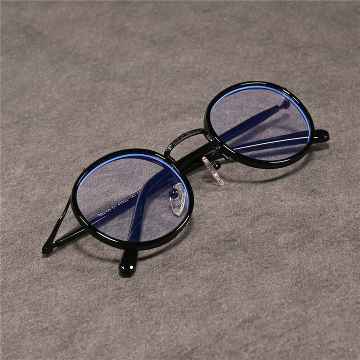 Cubojue Unisex Full Rim Small Round Tr 90 Titanium Hyperopic Reading Glasses S22105 Reading Glasses Cubojue 0 Black 