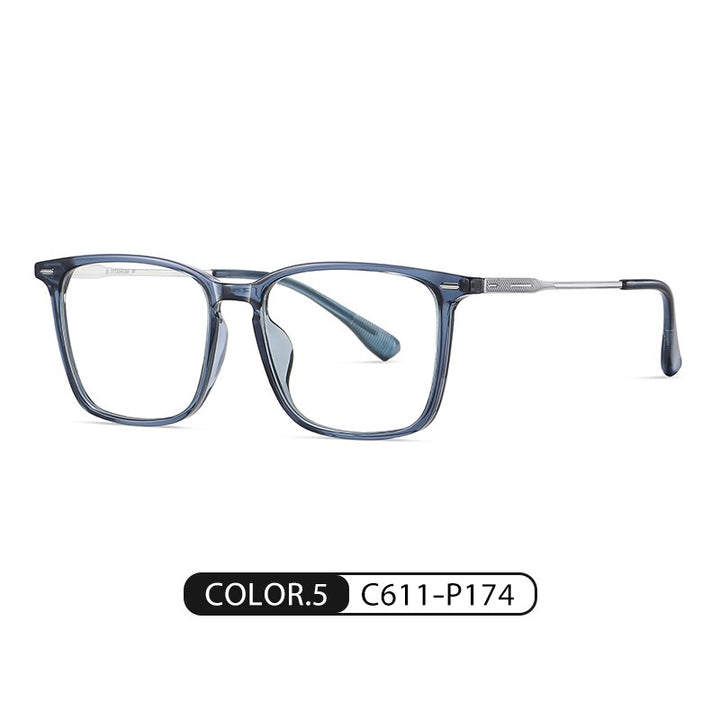 Zirosat Unisex Full Rim Square Tr 90 Titanium Eyeglasses St6201 Full Rim Zirosat C5  