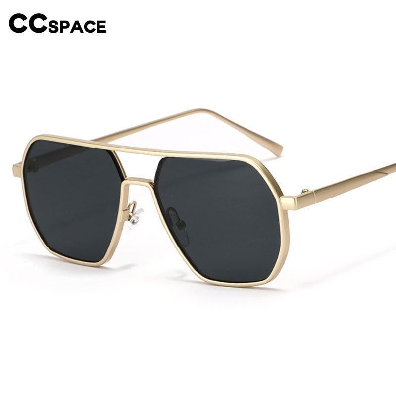 CCspace Unisex Full Rim Polygon Square Tr 90 Alloy 56281 Sunglasses CCspace Sunglasses   