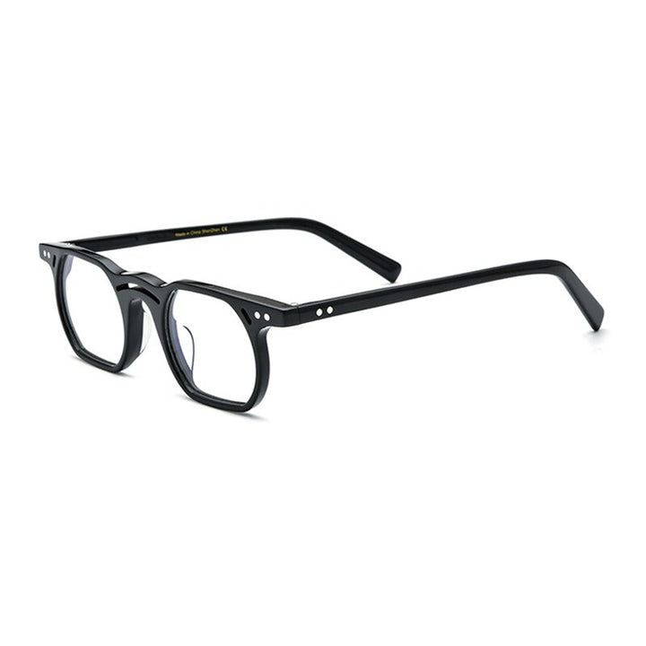 Gatenac Unisex Full Rim Square Cat Eye Acetate Double Bridge Frame Eyeglasses Gxyj820 Full Rim Gatenac Black  