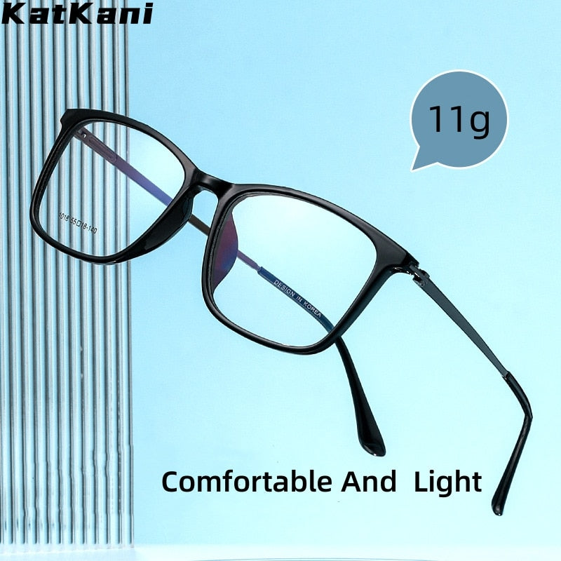 KatKani Unisex Full Rim Square Tr 90 Eyeglasses 1018 Full Rim KatKani Eyeglasses   