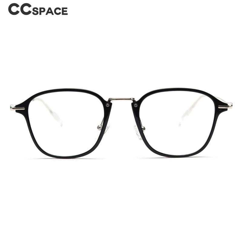 CCspace Unisex Full Rim Square Tr 90 Titanium Eyeglasses 54545 Full Rim CCspace   