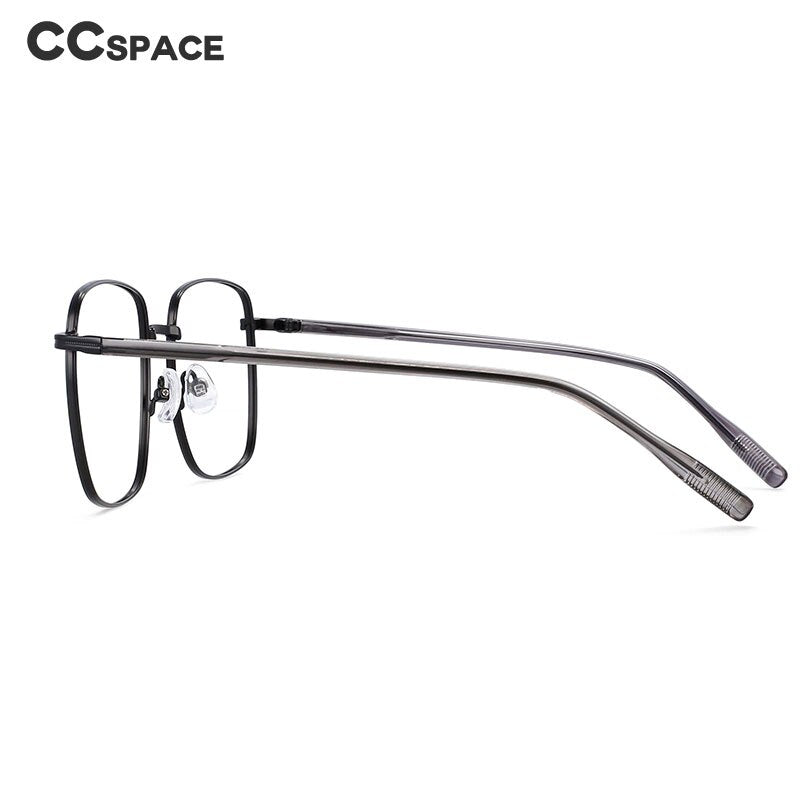 CCspace Unisex Full Rim Oversized Square Alloy Frame Eyeglasses 54312 Full Rim CCspace   