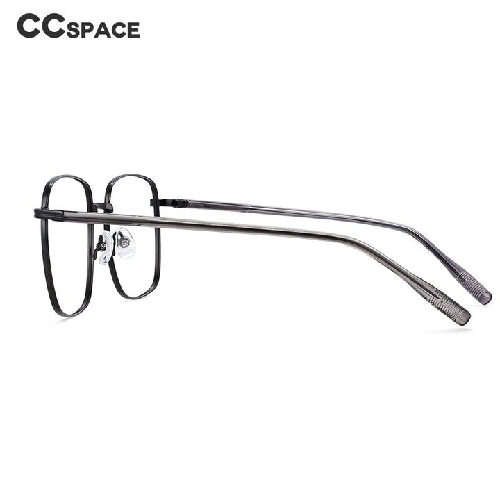 CCspace Unisex Full Rim Oversized Square Alloy Frame Eyeglasses 54312 Full Rim CCspace   