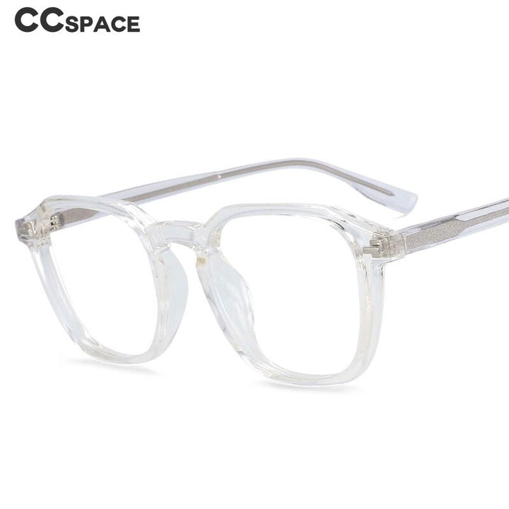 CCSpace Unisex Full Rim Square Rectangle Tr 90 Titanium Frame Eyeglasses 54313 Full Rim CCspace   