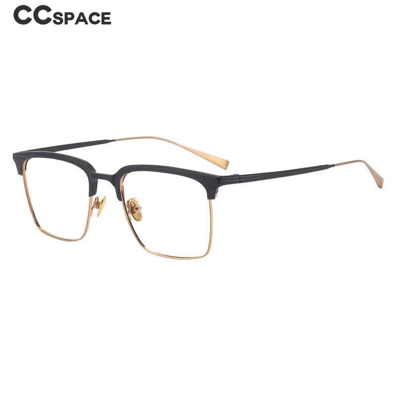 CCSpace Unisex Full Rim Square Tr 90 Titanium Eyeglasses 55021 Full Rim CCspace   