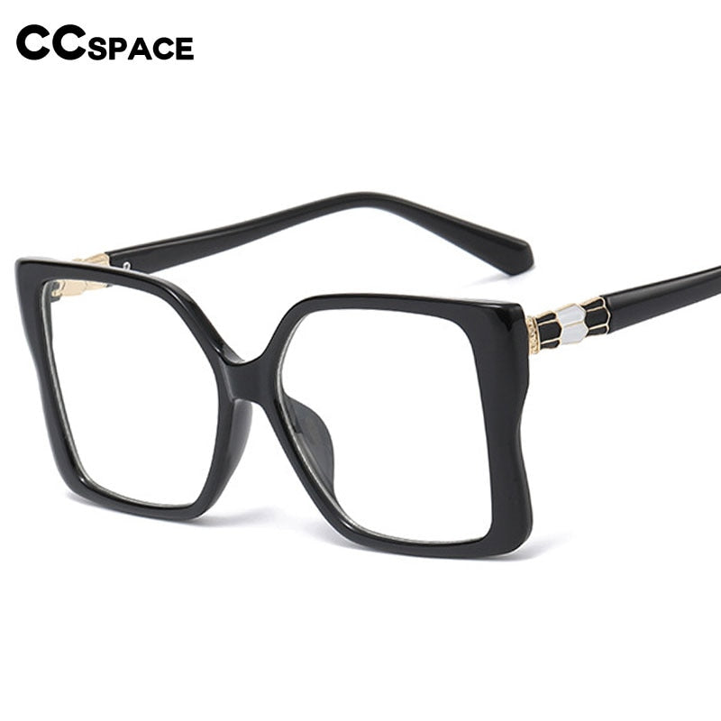 CCSpace Unisex Full Rim Large Square Acetate Eyeglasses 55359 Full Rim CCspace   