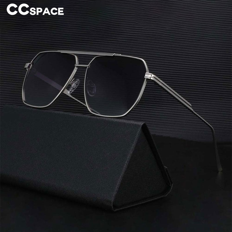 CCSpace Women's Full Rim Square Double Bridge Alloy Frame Sunglasses 54444 Sunglasses CCspace Sunglasses   
