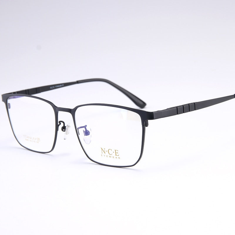 Reven Jate Men's Full Rim Square Titanium Eyeglasses 5008 Full Rim Reven Jate black  