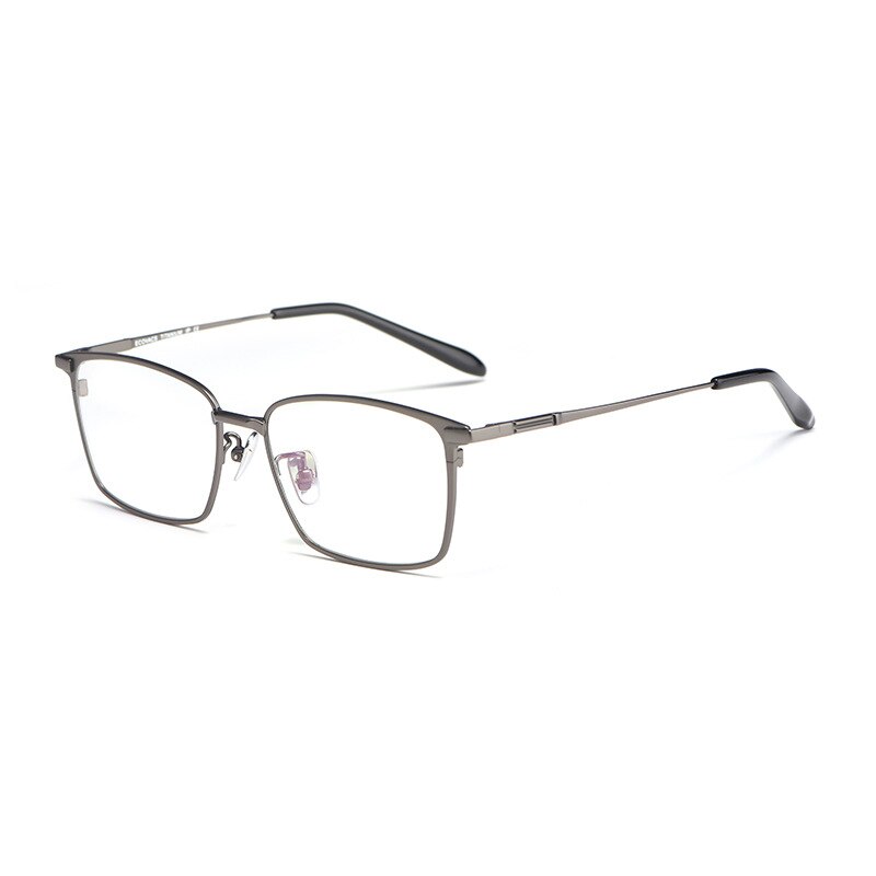 Hotochki Unisex Full Rim Square Titanium Frame Eyeglasses L1831 Full Rim Hotochki gun  