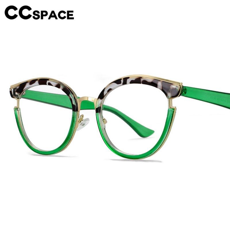 CCspace  Women's Full Rim Cat Eye Tr 90 Titanium Eyeglasses 56692 Full Rim CCspace   