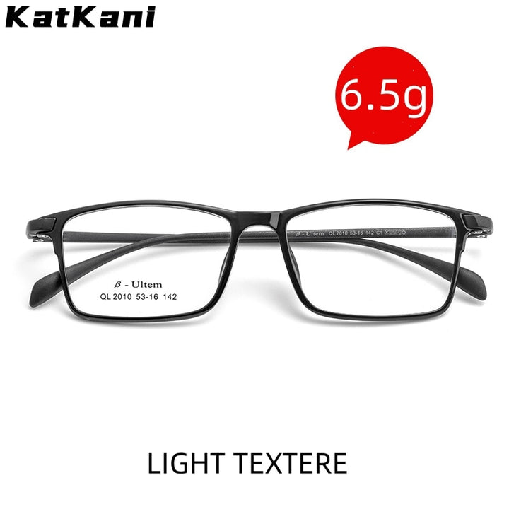 KatKani Unisex Full Rim Square Ultem Steel Eyeglasses 2010ql Full Rim KatKani Eyeglasses   