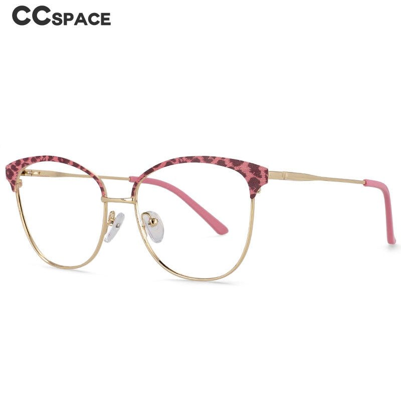 CCspace Women's Full Rim Square Cat Eye Tr 90 Alloy Eyeglasses 47721 Full Rim CCspace   