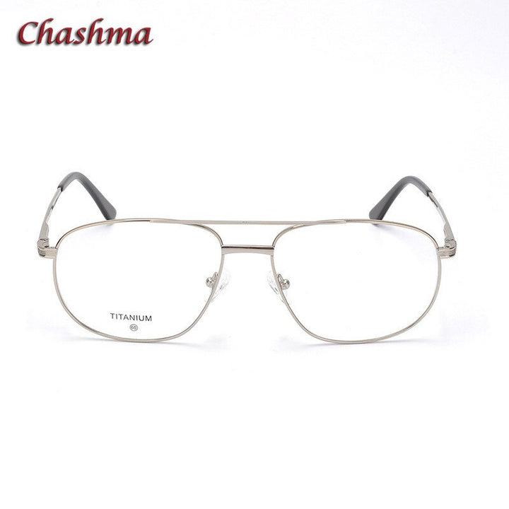 Chashma Ochki Men's Full Rim Round Double Bridge Titanium Eyeglasses 3077 Full Rim Chashma Ochki   