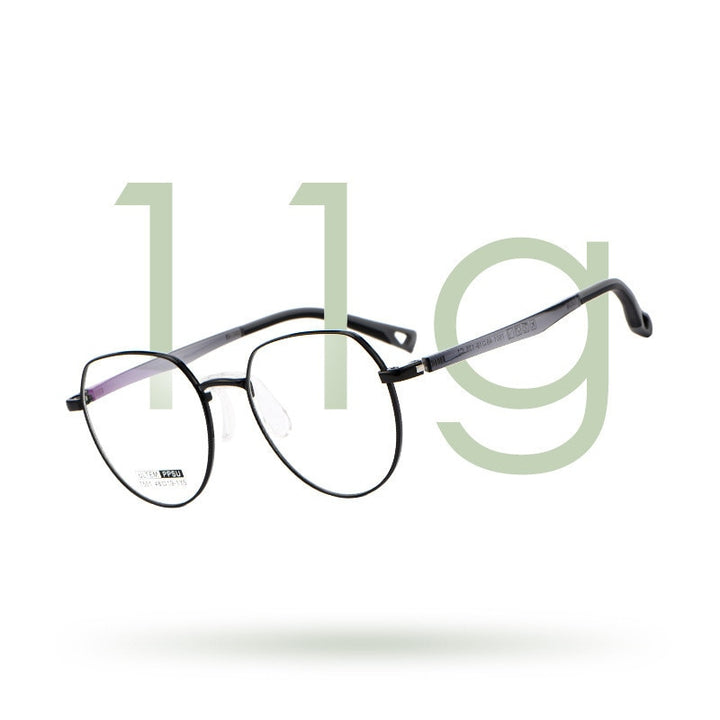 KatKani Women's Full Rim Round Ultem β Alloy Frame Eyeglasses 7501s Full Rim KatKani Eyeglasses   