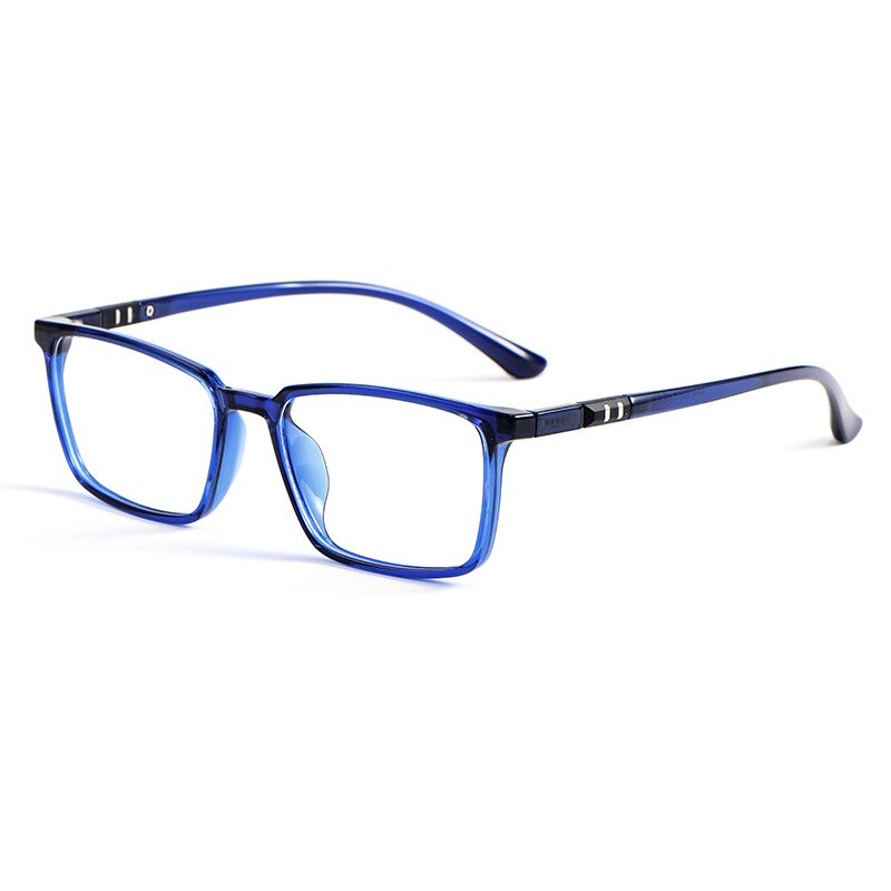 Yimaruili Men's Full Rim SquareTr 90 Eyeglasses 0662006 Full Rim Yimaruili Eyeglasses Blue  