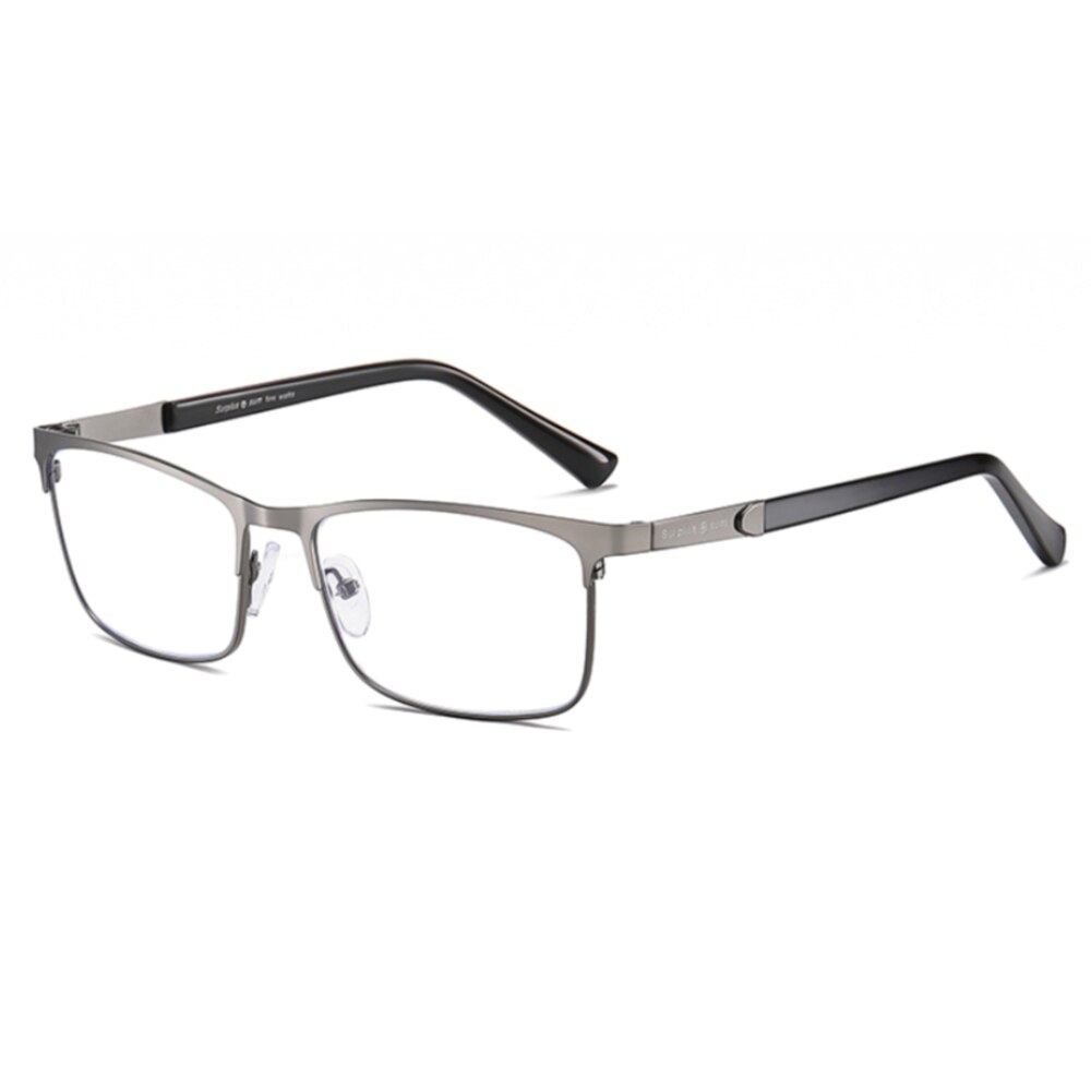 CCspace Men's Full Rim Square Alloy Frame Reading Glasses 54323 Reading Glasses CCspace China +100 gun