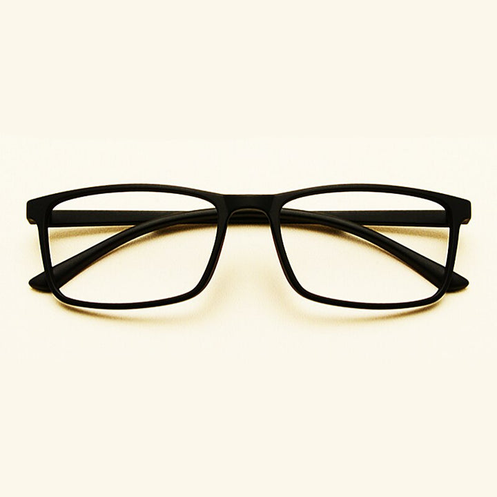 KatKani Unisex Full Rim Small Square Tr 90 Eyeglasses 6642 Full Rim KatKani Eyeglasses Matte Black  