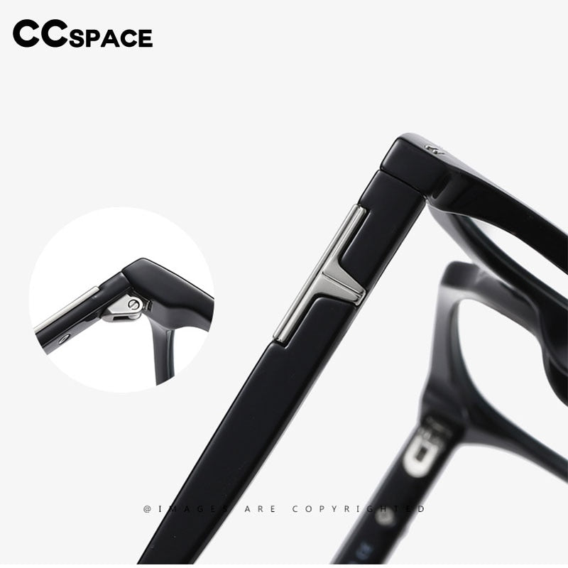 CCSpace Unisex Full RIm Square Tr 90 Titanium Eyeglasses 55171 Full Rim CCspace   