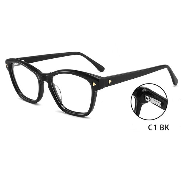 Kansept Unisex Full Rim Square Cat Eye Acetate Eyeglasses Fg1402 Full Rim Kansept C1  