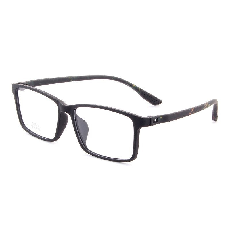 KatKani Unisex Full Rim Square Tr 90 Hyperopic Reading Glasses 2033 Reading Glasses KatKani Eyeglasses 0 Black Stripe 