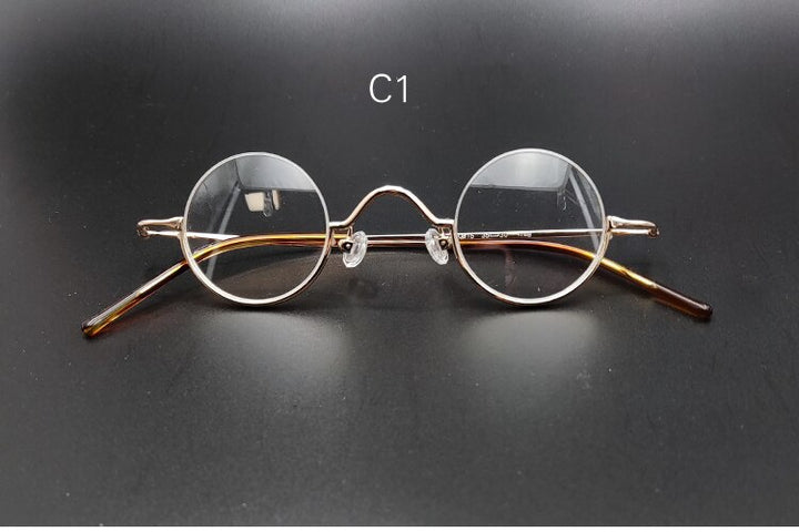 Yujo Unisex Semi Rim Round 35mm Alloy Anti blue Light Reading Glasses Reading Glasses Yujo China 0 C1