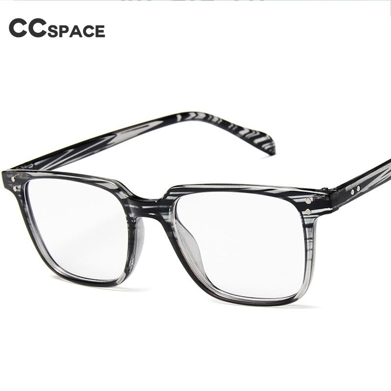 CCspace Unisex Full Rim Square Acetate Eyeglasses 55436 Full Rim CCspace   