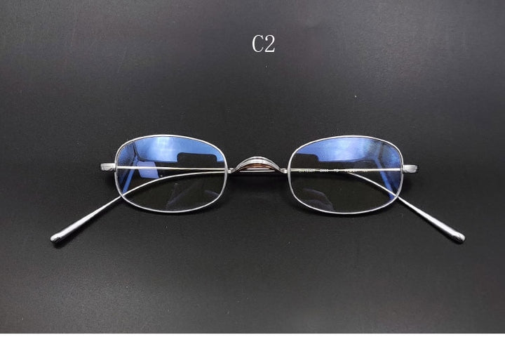 Yujo Unisex Full Rim Small Oval Square Titanium Eyeglasses Customized Lens Options Full Rim Yujo C2 China 