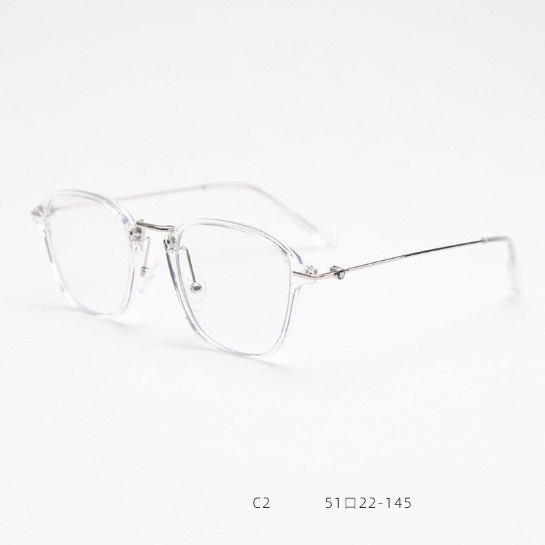 CCspace Unisex Full Rim Square Tr 90 Titanium Eyeglasses 54545 Full Rim CCspace C2 China 