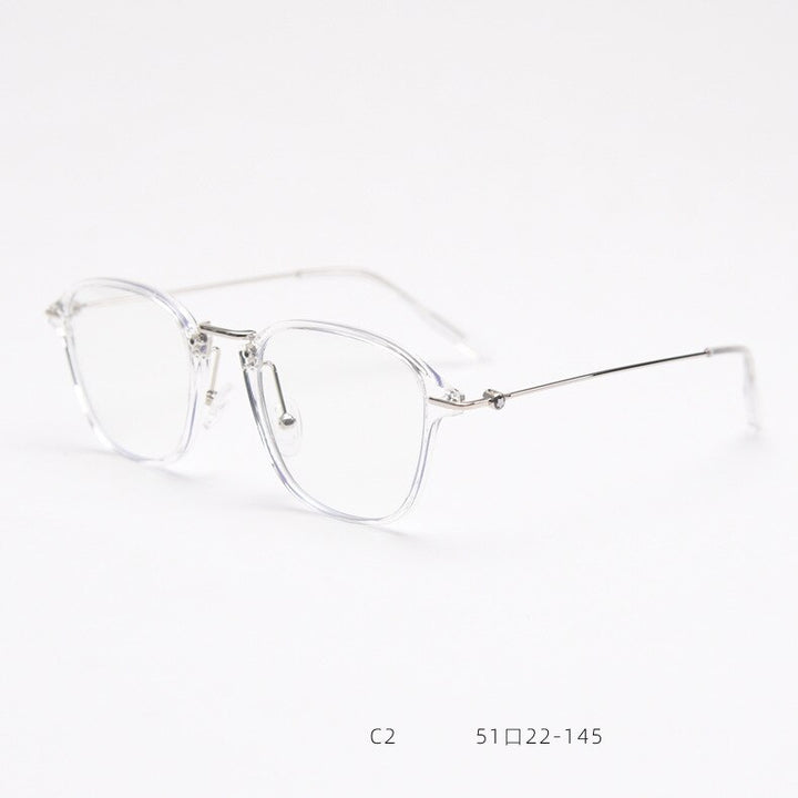 CCspace Unisex Full Rim Square Tr 90 Titanium Eyeglasses 54545 Full Rim CCspace C2 China 