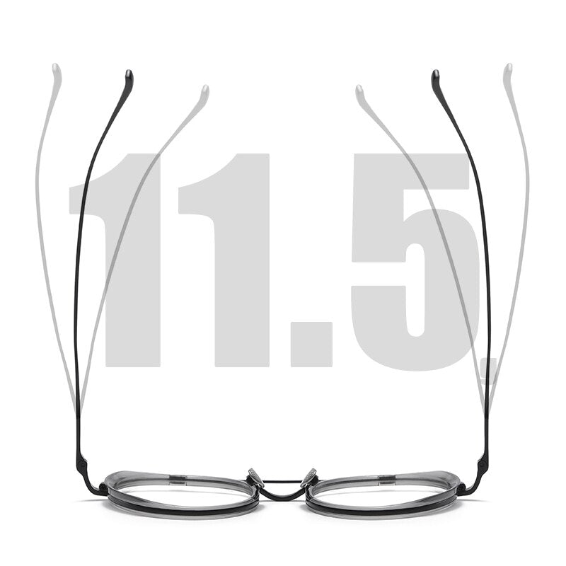 Muzz Unisex Full Rim Round Double Bridge Titanium Acetate Eyeglasses Kj32 Frame Muzz   