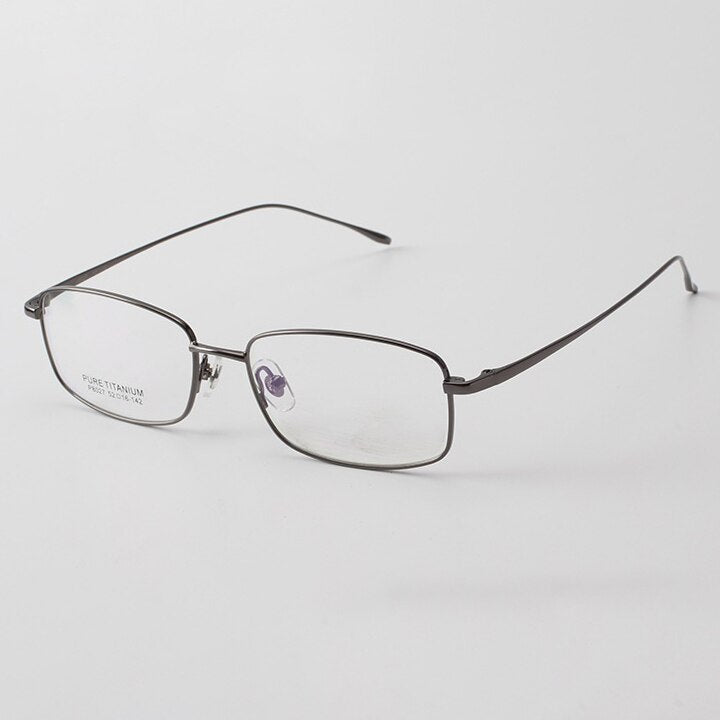 Cubojue Unisex Full Rim Square 135mm Titanium Reading Glasses Reading Glasses Cubojue 0 Gray 