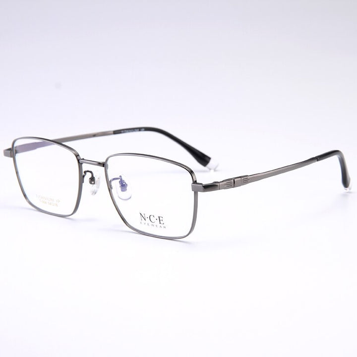 Bclear Men's Full Rim Square Titanium Frame Eyeglasses My004 Full Rim Bclear gray  