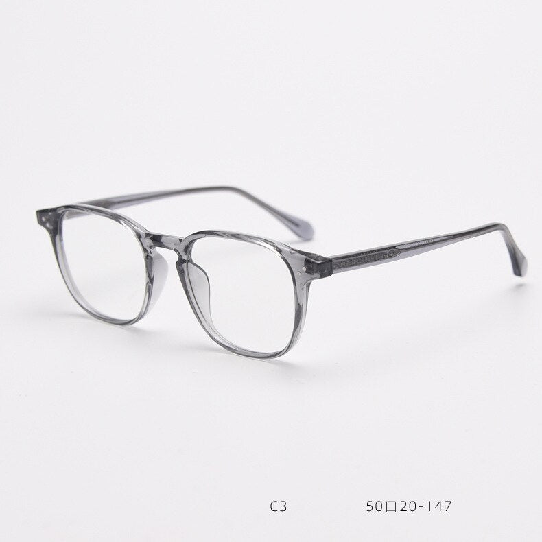 CCSpace Unisex Full Rim Square Cat Eye Tr 90 Titanium Eyeglasses 55694 Full Rim CCspace Gray China 