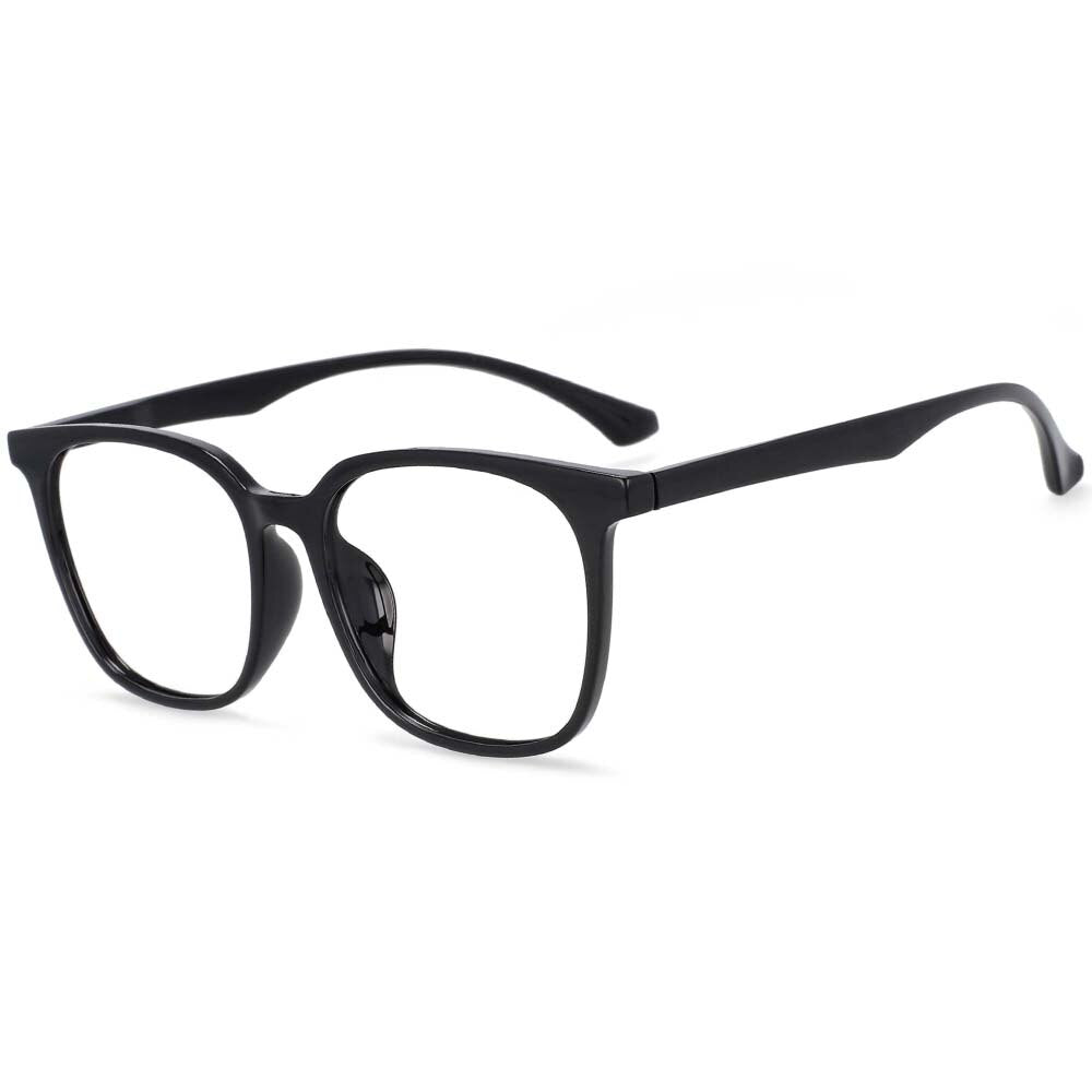 CCspace Unisex Full Rim Round Square Resin Frame Eyeglasses 54337 Full Rim CCspace Black China 