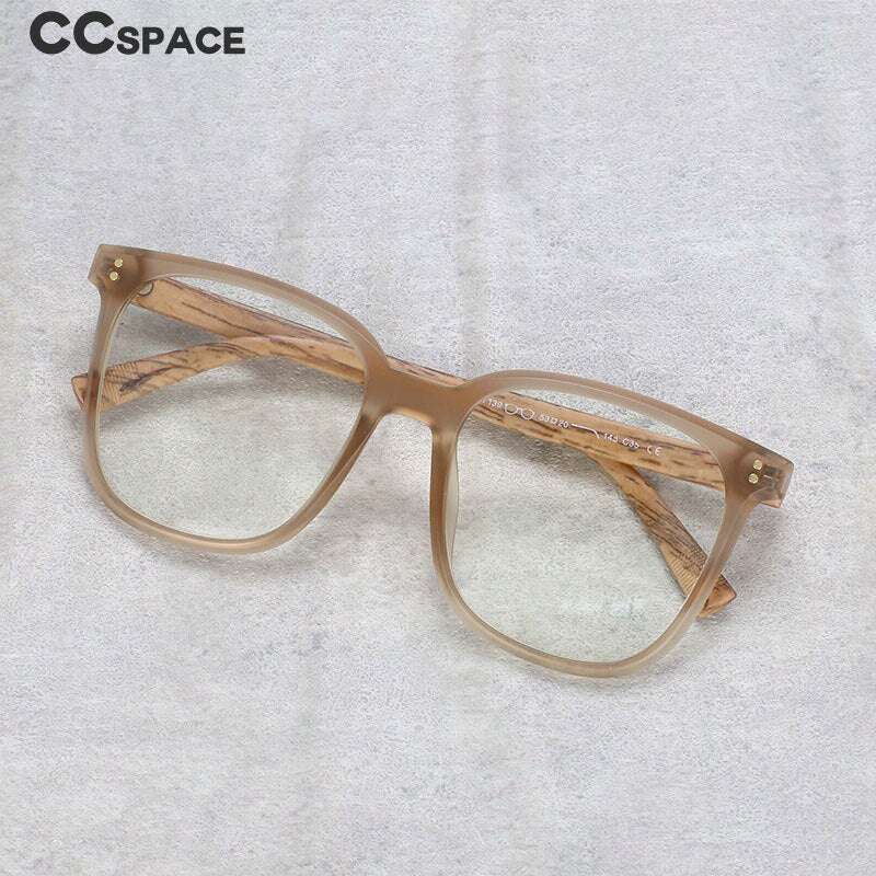 CCspace Unisex Full Rim Square Tr 90 Titanium Frame Eyeglasses 54169 Full Rim CCspace   