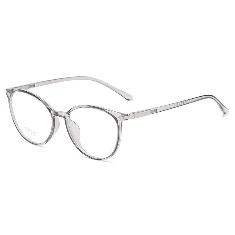 Reven Jate Women's Full Rim Round Tr 90 Eyeglasses 8123 Full Rim Reven Jate grey  