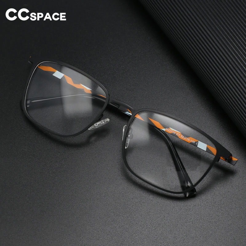 CCSpace Unisex Full Rim Square Acetate Alloy Eyeglasses 56001 Full Rim CCspace   