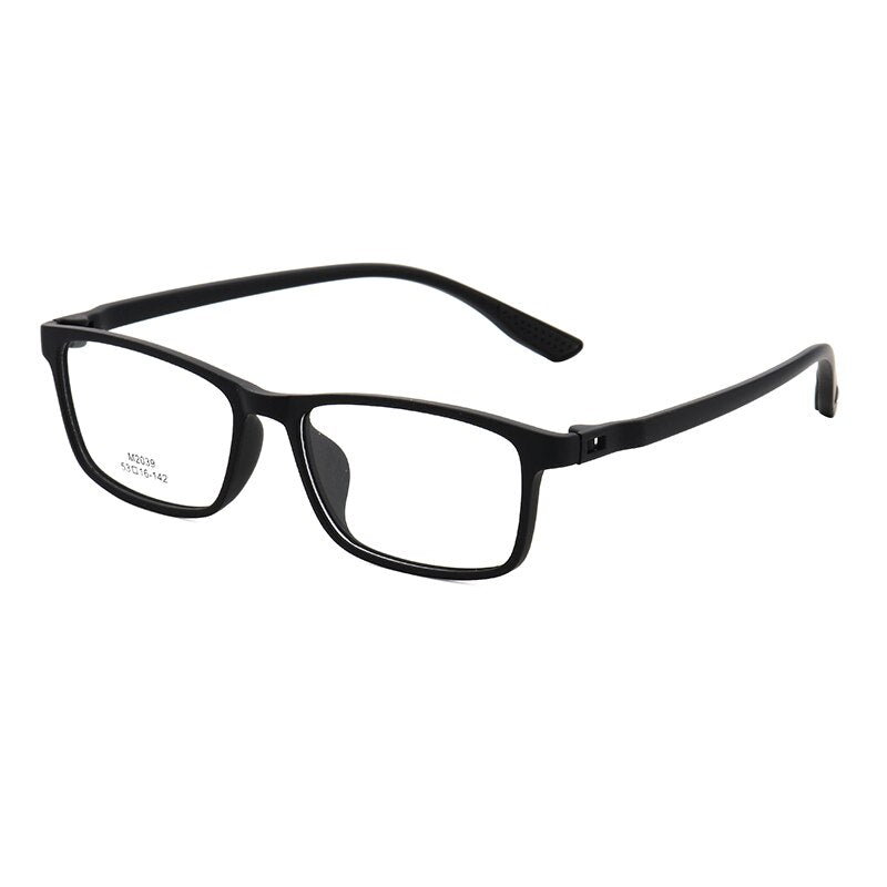 Zirosat Unisex Full Rim Square Ultem Frame Eyeglasses M2039 Full Rim Zirosat black  