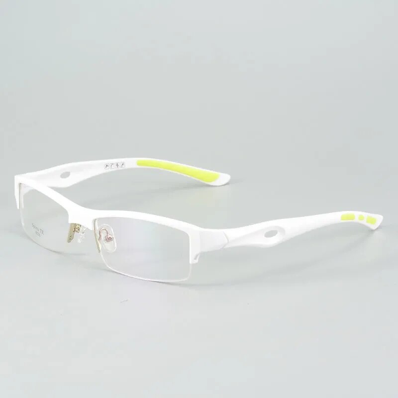 Cubojue Unisex Semi Rim Square Tr 90 Titanium Sport Myopia Eyeglasses Optional Photochromic Reading Glasses Cubojue   