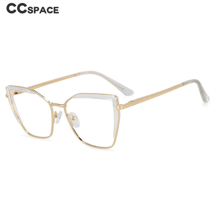 CCSpace Women's Full Rim Square Cat Eye Tr 90 Titanium Frame Eyeglasses 54438 Full Rim CCspace   