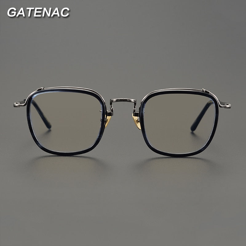 Gatenac Unisex Full Rim Square Tr 90 Titanium Eyeglasses Gxyj976 Full Rim Gatenac   